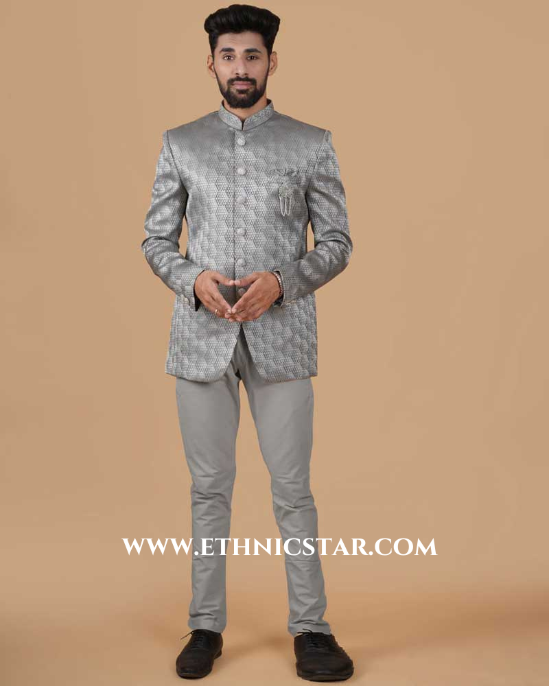 Pista Green Imported Jodhpuri Suit