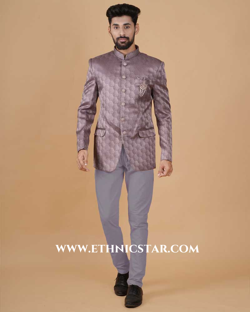 Wedding Wear Onion Pink Imported Jodhpuri Suit