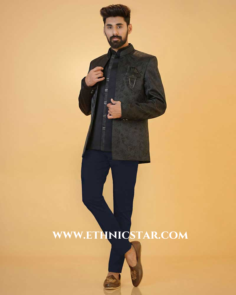 Fancy Jacket Style Jodhpuri Suit In Imported Fabric