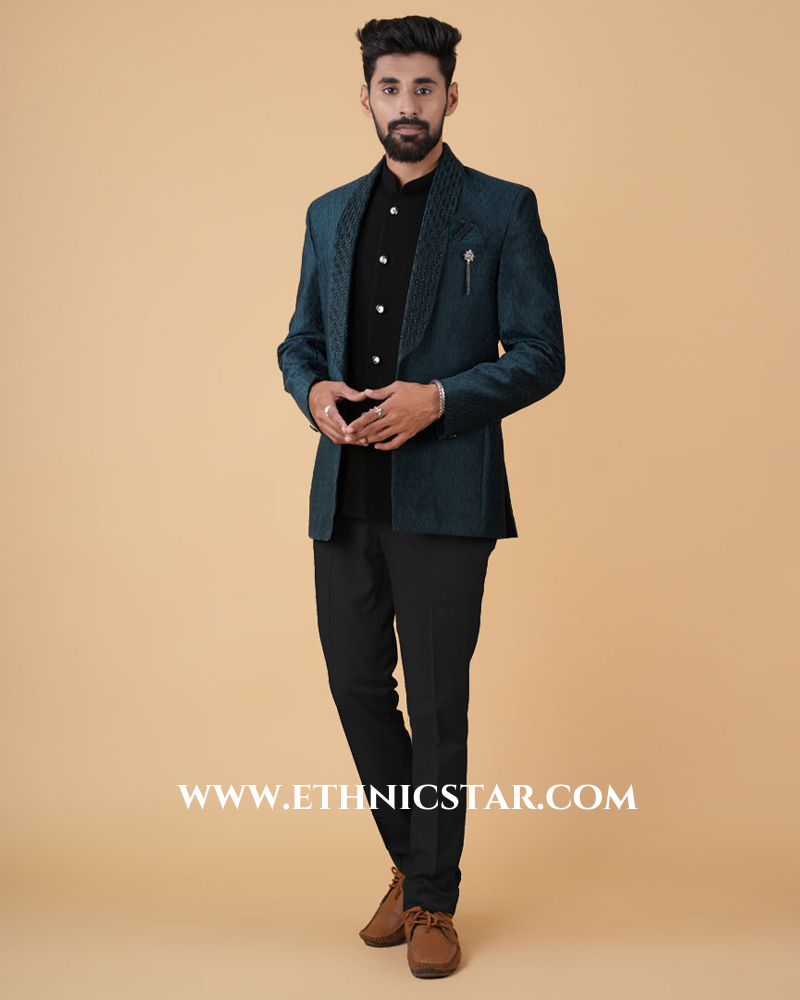 Jacket Style Fancy Jodhpuri Suit For Wedding