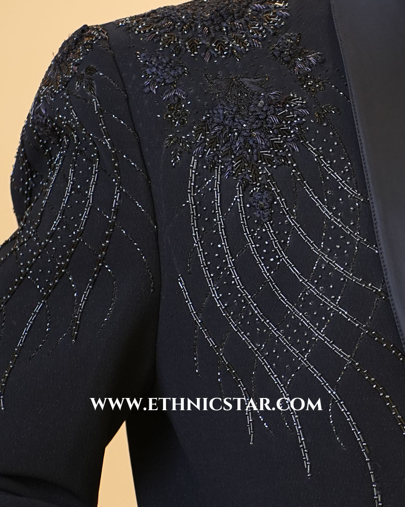 Designer Cutdana Embroidered Imported Suit In Blue