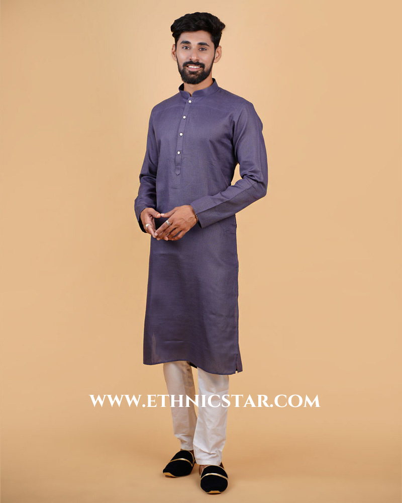 Simple Cotton Kurta Pajama For Festive