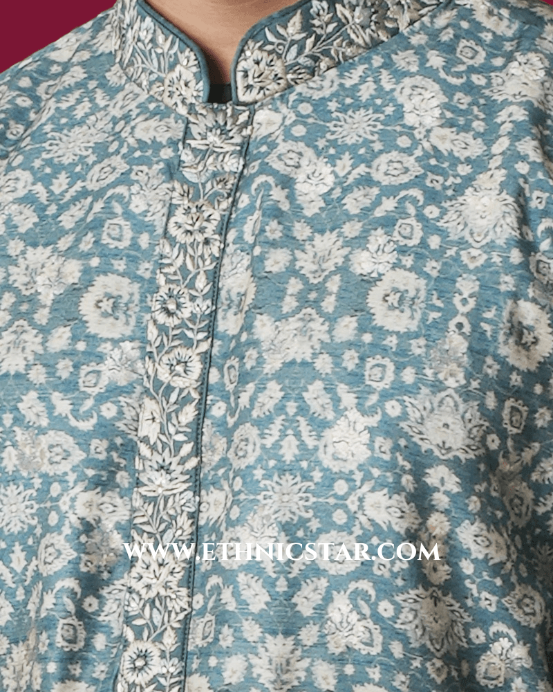 Readymade Green Printed Cotton Kurta Pajama