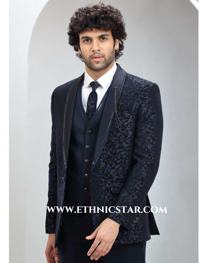 Royal Navy Blue Tuxedo Suit For Men