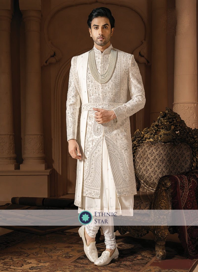 Wedding Wear Thread Work Sherwani