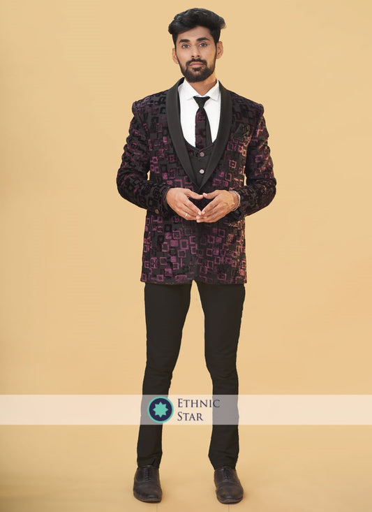 Reception Wear Wine Imported Coat Suit