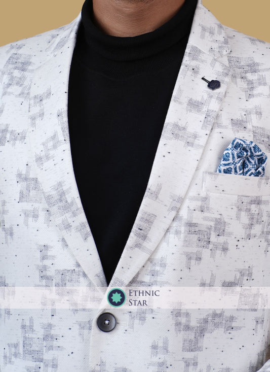 Imported White Solid Men's Blazer