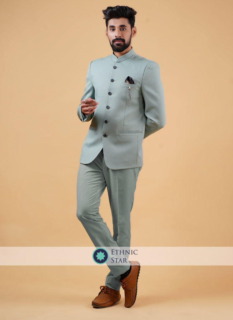 Pista Green Readymade Jodhpuri Suit – Ethnic Star