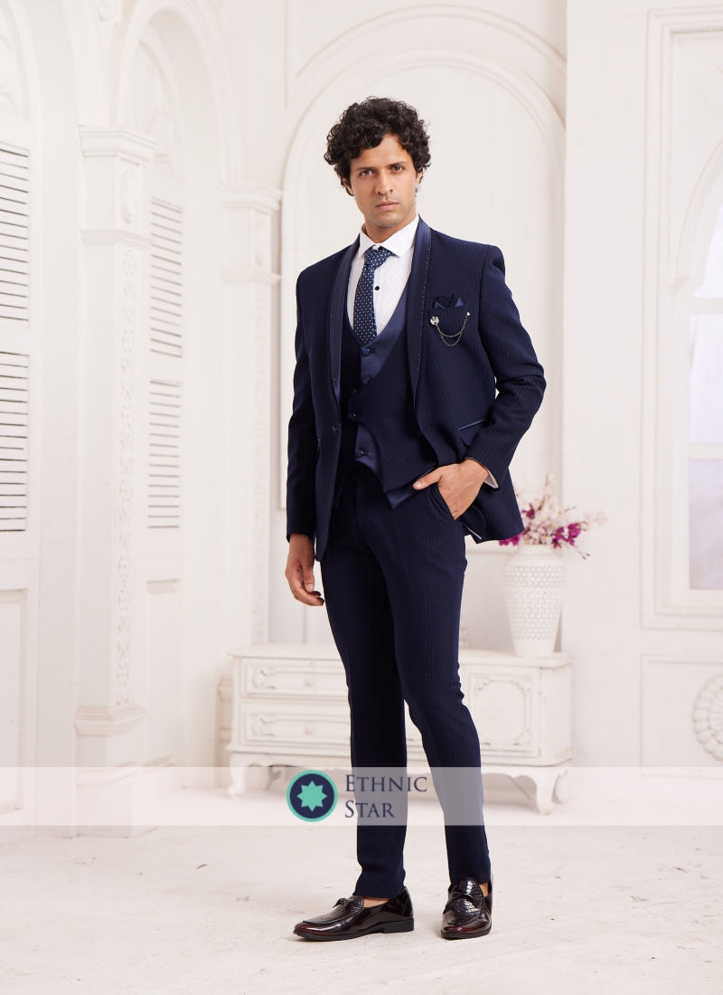 Blue Wedding Wear Suit For Men