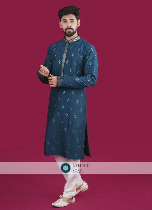 Designer Thread Embroidered Kurta Pajama