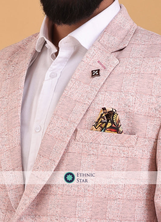 Pink Imported Fabric Blazer For Party