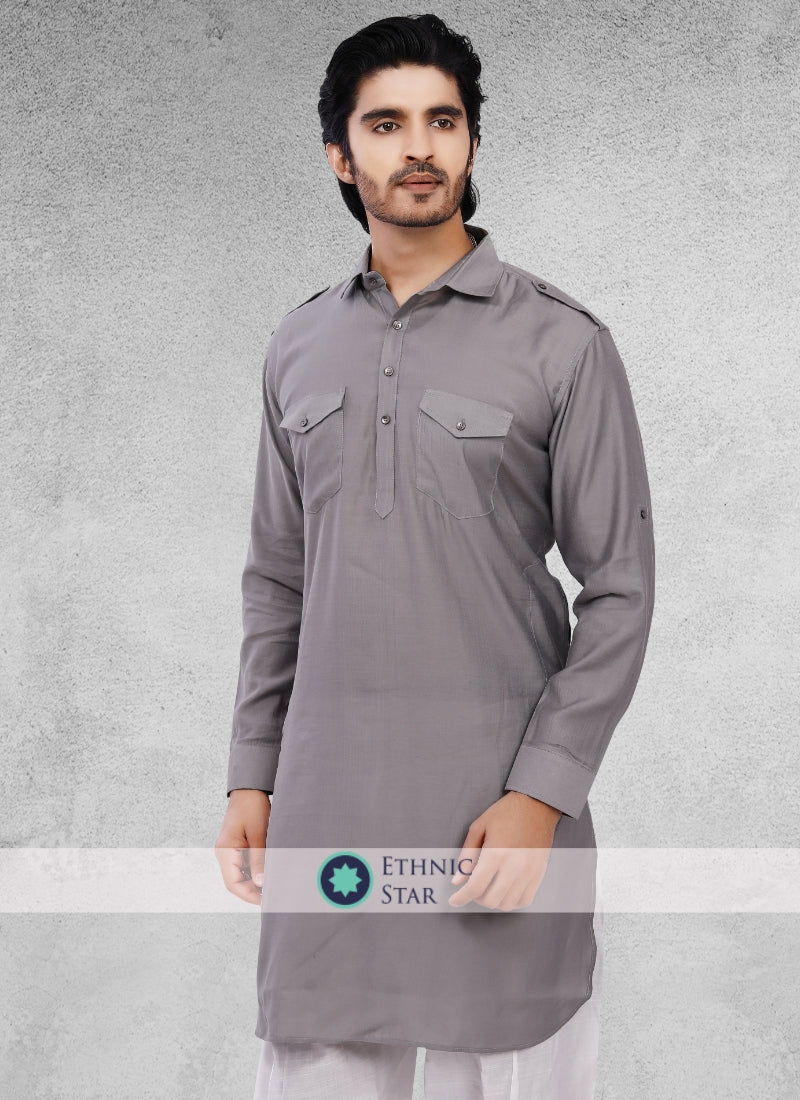 Grey pathani discount